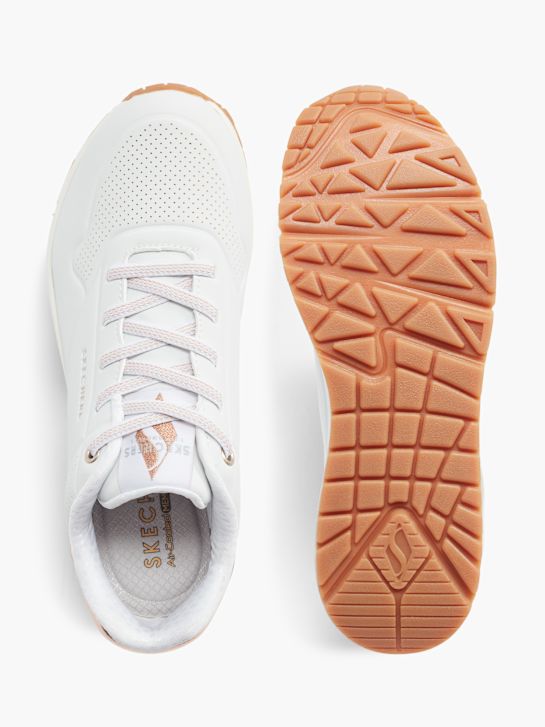 skechers uno - shimmer away slip-on trainer white deichmann