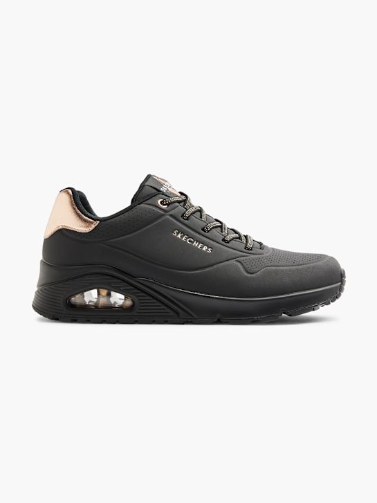 skechers uno - shimmer away slip-on trainer black deichmann