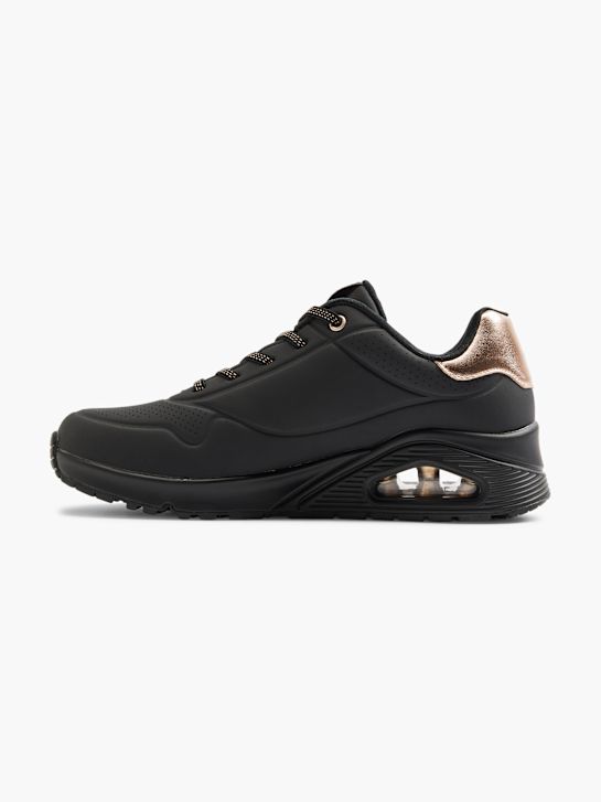 skechers uno - shimmer away slip-on trainer black deichmann