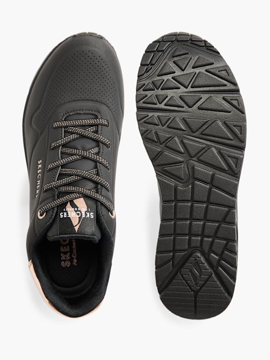 skechers uno - shimmer away slip-on trainer black deichmann