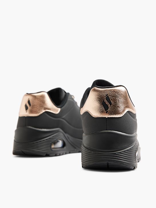 skechers uno - shimmer away slip-on trainer black deichmann