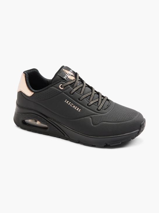 skechers uno - shimmer away slip-on trainer black deichmann