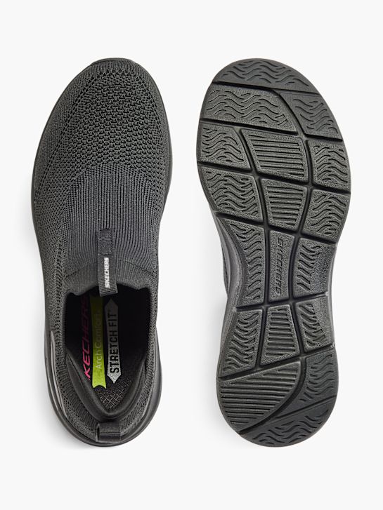 skechers arch comfort slip-on trainer black deichmann