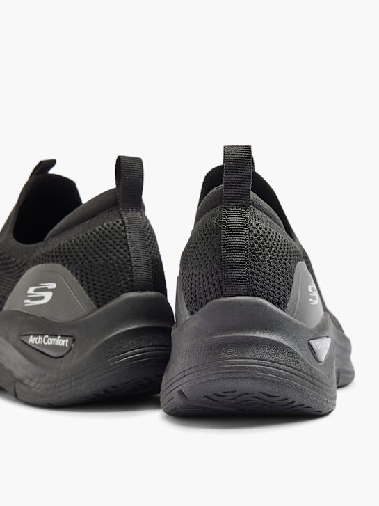 skechers arch comfort slip-on trainer black deichmann