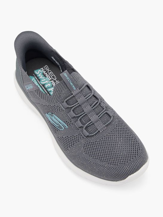 skechers swift fit sole provider slip-on trainer grey deichmann