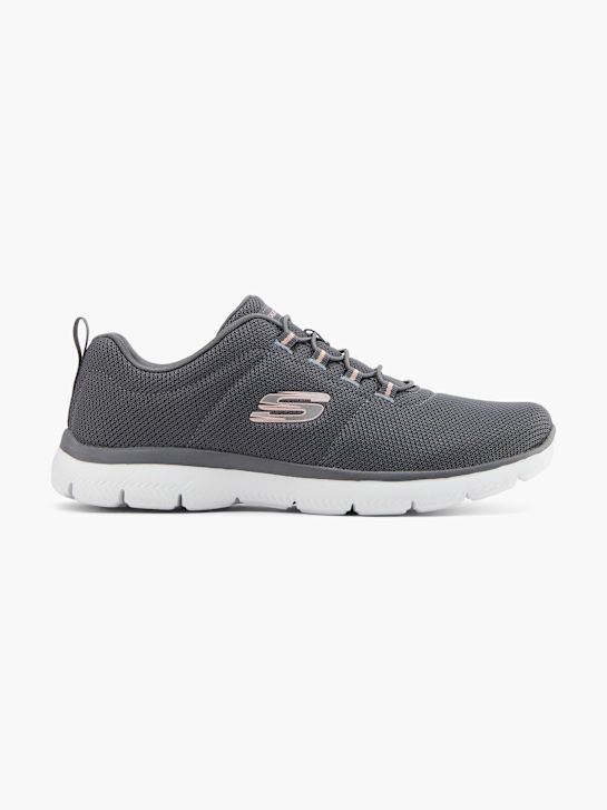 skechers pure genius - optimistic mix slip-on trainer grey deichmann