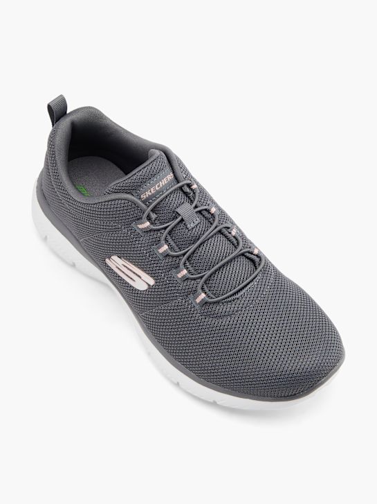 skechers pure genius - optimistic mix slip-on trainer grey deichmann