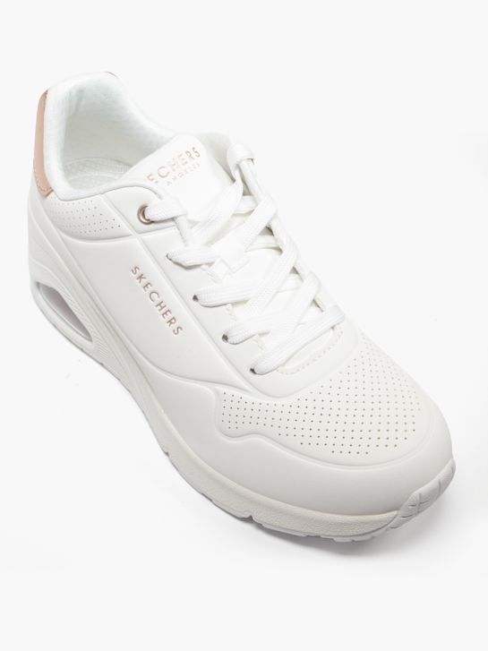 skechers uno wedge chunky trainer white deichmann