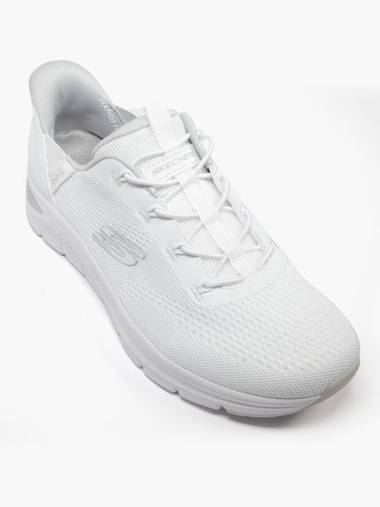skechers arch comfort swift fit slip-on trainer white deichmann