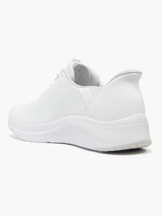 skechers arch comfort swift fit slip-on trainer white deichmann