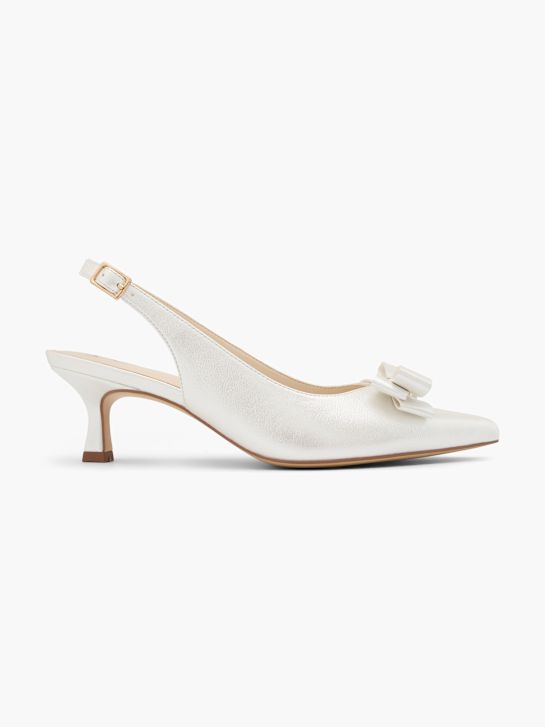 catwalk slingback heel white deichmann
