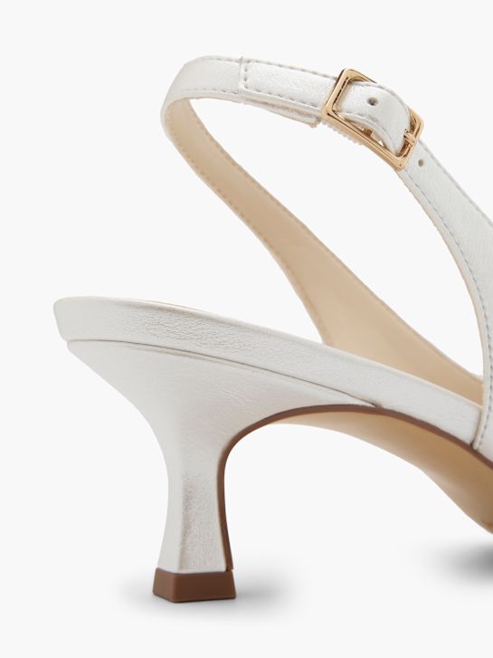 catwalk slingback heel white deichmann