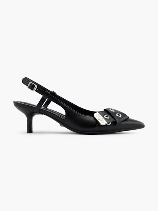 buffalo slingback heel black deichmann