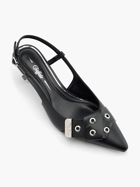 buffalo slingback heel black deichmann