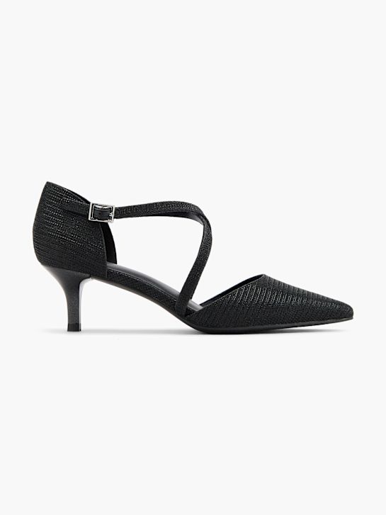 graceland strapped heel black deichmann