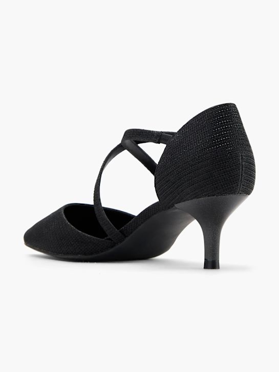 graceland strapped heel black deichmann