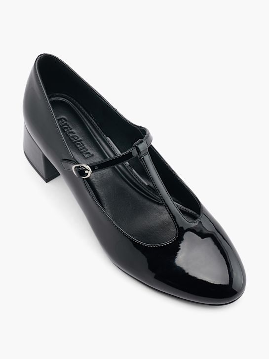 graceland strapped heel black deichmann