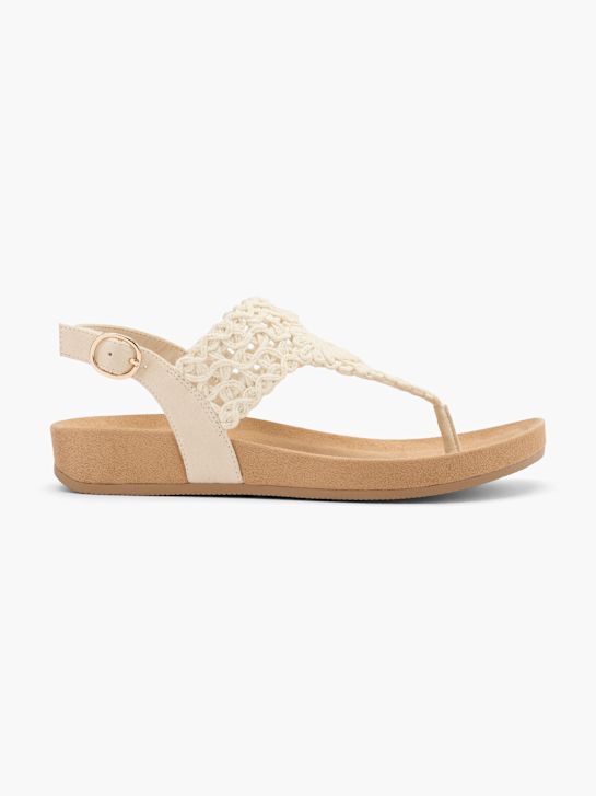 graceland toe thong sandal offwhite deichmann