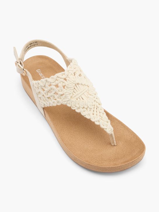 graceland toe thong sandal offwhite deichmann