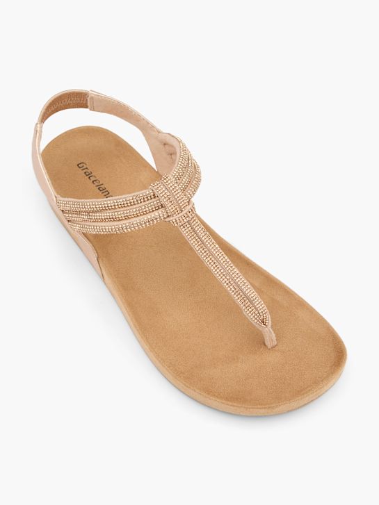 graceland toe thong sandal beige deichmann