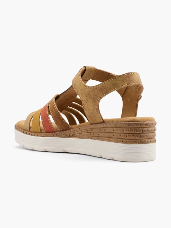easy street heeled sandal brown deichmann