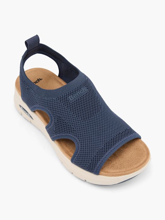bench heeled sandal blue deichmann