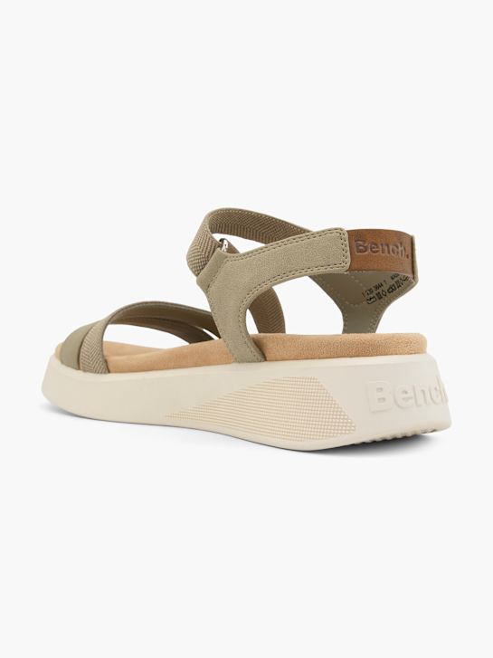 bench heeled sandal green deichmann
