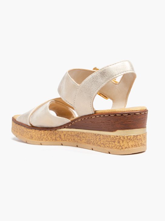 rieker heeled sandal beige deichmann