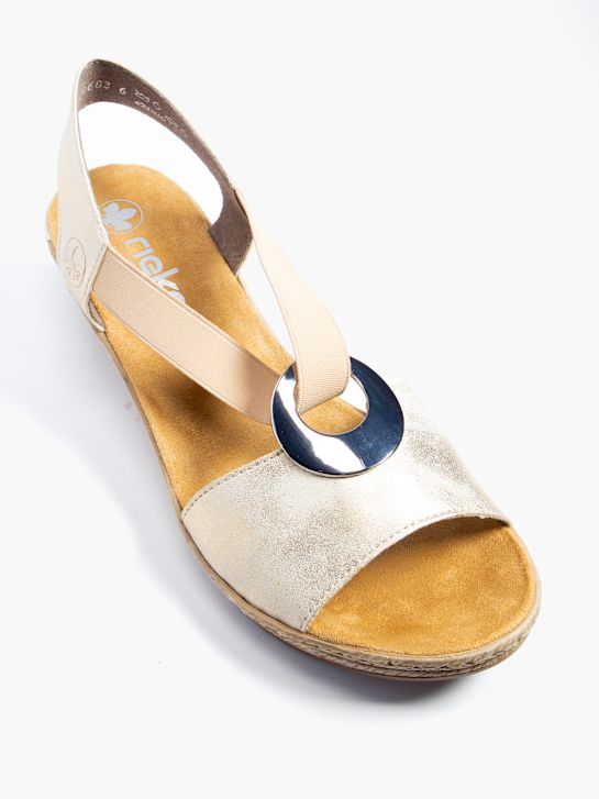 rieker heeled sandal beige deichmann