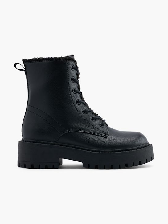 catwalk lace-up boot black deichmann
