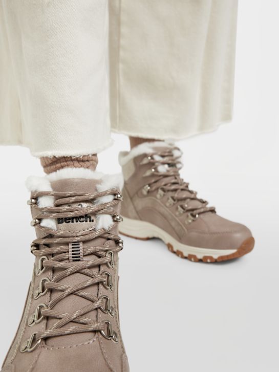 bench lace-up boot taupe deichmann