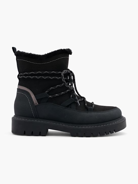 catwalk lace-up boot black deichmann