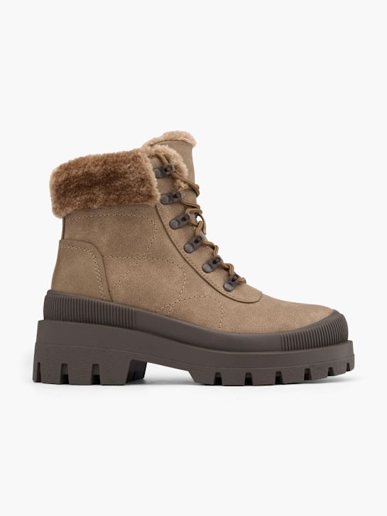 catwalk lace-up boot taupe deichmann