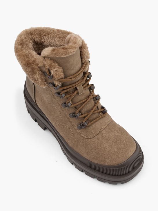 catwalk lace-up boot taupe deichmann