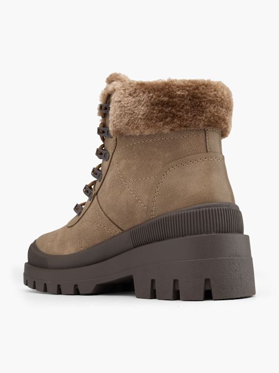 catwalk lace-up boot taupe deichmann