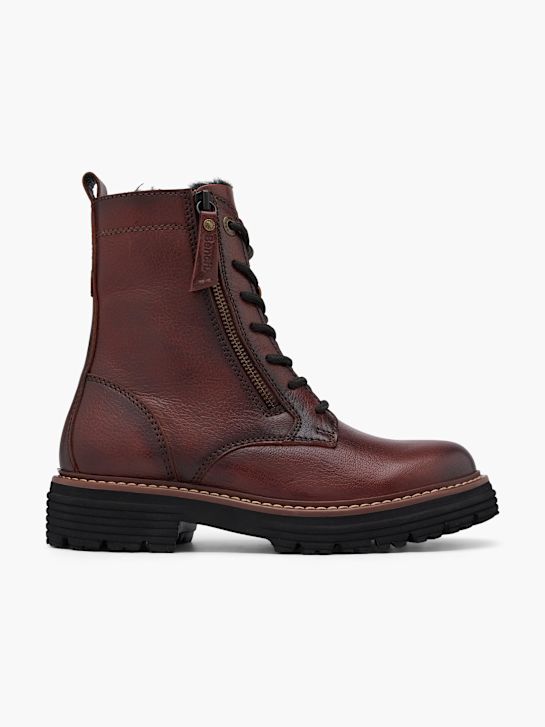 bench lace-up boot burgundy deichmann
