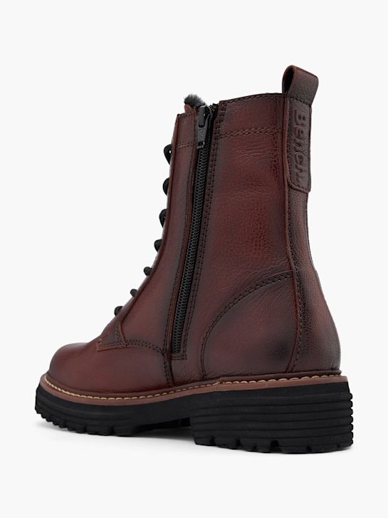 bench lace-up boot burgundy deichmann