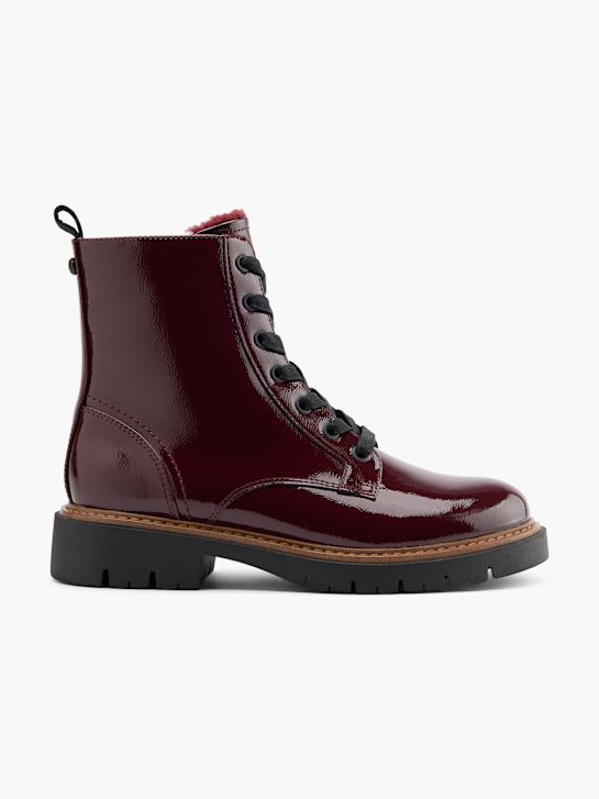 graceland lace-up boot burgundy deichmann