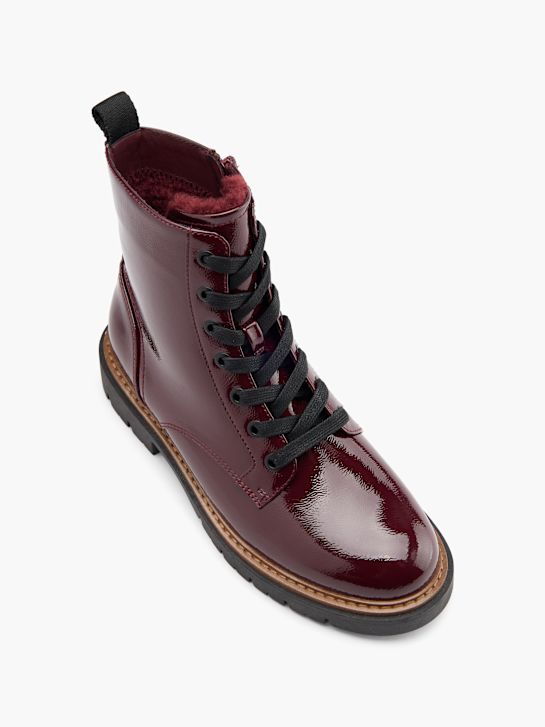 graceland lace-up boot burgundy deichmann