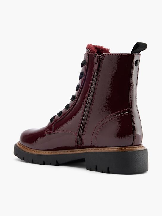 graceland lace-up boot burgundy deichmann
