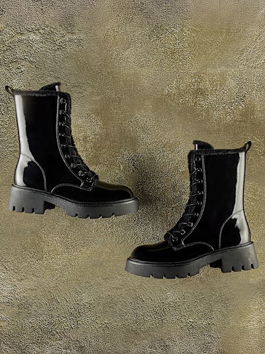 catwalk lace-up boot black deichmann